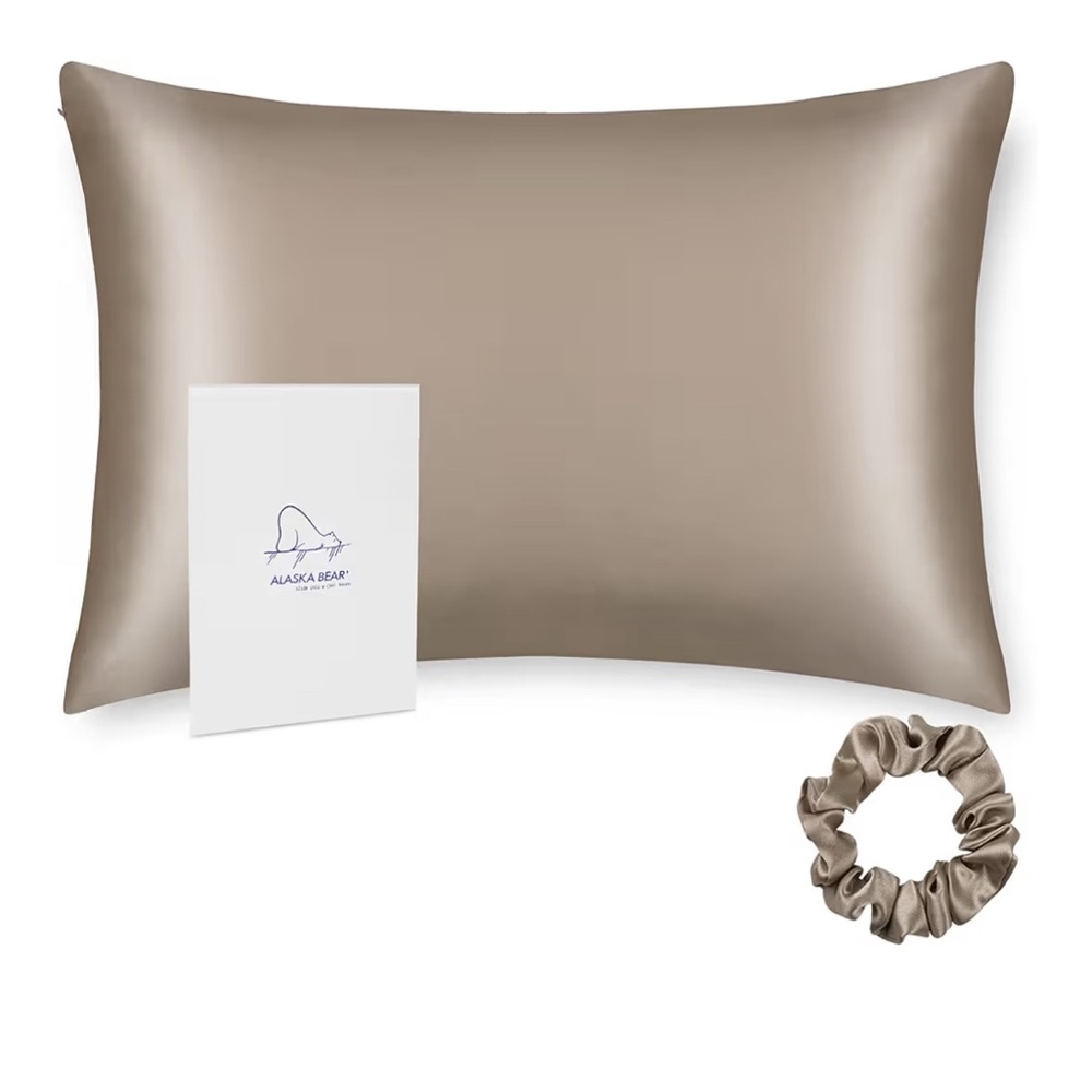 ALASKA BEAR Natural Silk Pillowcase, Hypoallergenic, 19 Momme, 600 Thread Count